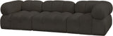 Ames Brown Boucle Fabric Modular Sofa 611Brown-S102A Meridian Furniture