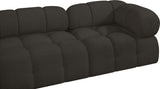 Ames Brown Boucle Fabric Modular Sofa 611Brown-S102A Meridian Furniture