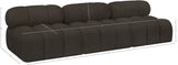 Ames Brown Boucle Fabric Modular Sofa 611Brown-S102B Meridian Furniture