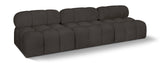 Ames Brown Boucle Fabric Modular Sofa 611Brown-S102B Meridian Furniture