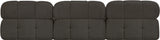 Ames Brown Boucle Fabric Modular Sofa 611Brown-S102B Meridian Furniture