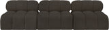 Ames Brown Boucle Fabric Modular Sofa 611Brown-S102B Meridian Furniture