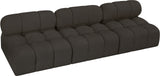 Ames Brown Boucle Fabric Modular Sofa 611Brown-S102B Meridian Furniture