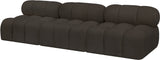 Ames Brown Boucle Fabric Modular Sofa 611Brown-S102B Meridian Furniture