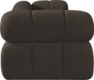 Meridian Furniture Ames Three Piece Modular Sectional Sofa in Textured Boucle for Modern Living Rooms 611Brown-S102D