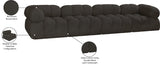 Ames Brown Boucle Fabric Modular Sofa 611Brown-S136A Meridian Furniture