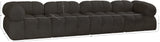 Ames Brown Boucle Fabric Modular Sofa 611Brown-S136A Meridian Furniture