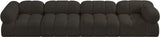 Ames Brown Boucle Fabric Modular Sofa 611Brown-S136A Meridian Furniture