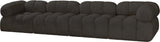 Ames Brown Boucle Fabric Modular Sofa 611Brown-S136A Meridian Furniture