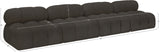 Ames Brown Boucle Fabric Modular Sofa 611Brown-S136B Meridian Furniture