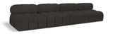 Ames Brown Boucle Fabric Modular Sofa 611Brown-S136B Meridian Furniture