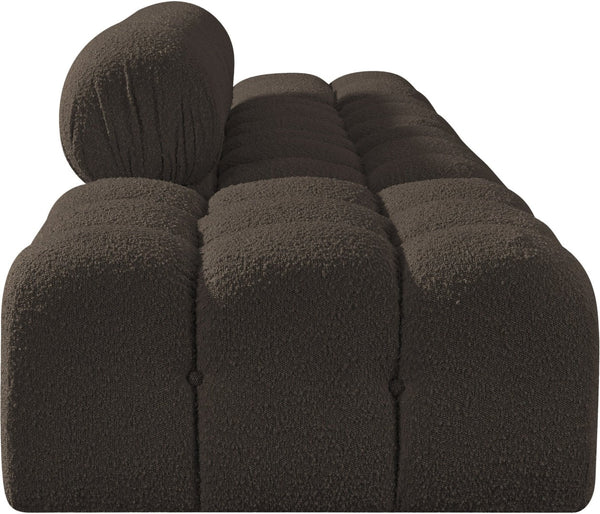 Meridian Furniture Ames Four Piece Modular Sectional Sofa in Textured Boucle for Modern Living Rooms 611Brown-S136C