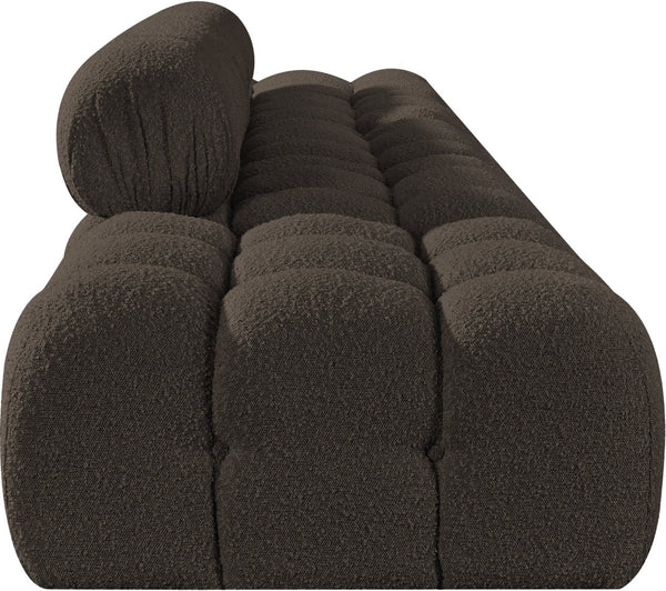 Meridian Furniture Ames Five Piece Boucle Modular Sectional Sofa for Modern Open Plan Living Spaces 611Brown-S170A