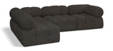 Ames Brown Boucle Fabric Modular Sectional 611Brown-Sec4A Meridian Furniture