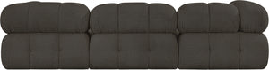 Ames Brown Boucle Fabric Modular Sectional 611Brown-Sec4A Meridian Furniture