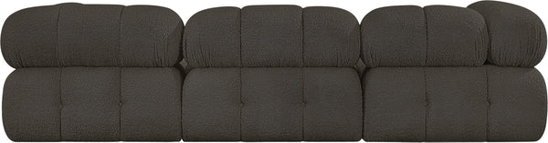 Ames Brown Boucle Fabric Modular Sectional 611Brown-Sec4A Meridian Furniture