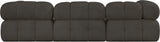 Ames Brown Boucle Fabric Modular Sectional 611Brown-Sec4A Meridian Furniture