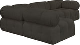 Ames Brown Boucle Fabric Modular Sectional 611Brown-Sec4A Meridian Furniture