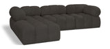 Ames Brown Boucle Fabric Modular Sectional 611Brown-Sec4B Meridian Furniture