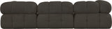 Ames Brown Boucle Fabric Modular Sectional 611Brown-Sec4B Meridian Furniture