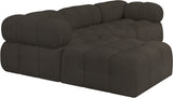 Ames Brown Boucle Fabric Modular Sectional 611Brown-Sec4B Meridian Furniture