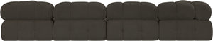 Ames Brown Boucle Fabric Modular Sectional 611Brown-Sec5A Meridian Furniture
