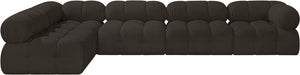 Ames Brown Boucle Fabric Modular Sectional 611Brown-Sec5A Meridian Furniture