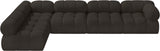 Ames Brown Boucle Fabric Modular Sectional 611Brown-Sec5A Meridian Furniture