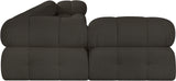 Ames Brown Boucle Fabric Modular Sectional 611Brown-Sec5A Meridian Furniture