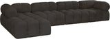 Ames Brown Boucle Fabric Modular Sectional 611Brown-Sec5B Meridian Furniture