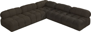 Ames Brown Boucle Fabric Modular Sectional 611Brown-Sec5C Meridian Furniture