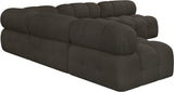 Ames Brown Boucle Fabric Modular Sectional 611Brown-Sec5C Meridian Furniture