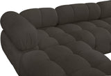 Ames Brown Boucle Fabric Modular Sectional 611Brown-Sec6A Meridian Furniture