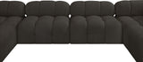 Ames Brown Boucle Fabric Modular Sectional 611Brown-Sec6A Meridian Furniture