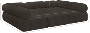 Ames Brown Boucle Fabric Modular Sectional 611Brown-Sec6C Meridian Furniture