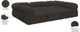 Ames Brown Boucle Fabric Modular Sectional 611Brown-Sec6C Meridian Furniture