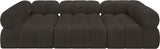 Ames Brown Boucle Fabric Modular Sectional 611Brown-Sec6C Meridian Furniture