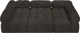 Ames Brown Boucle Fabric Modular Sectional 611Brown-Sec6C Meridian Furniture