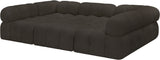 Ames Brown Boucle Fabric Modular Sectional 611Brown-Sec6C Meridian Furniture