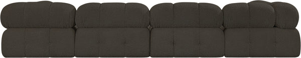 Ames Brown Boucle Fabric Modular Sectional 611Brown-Sec6D Meridian Furniture