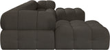 Ames Brown Boucle Fabric Modular Sectional 611Brown-Sec6D Meridian Furniture