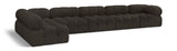 Ames Brown Boucle Fabric Modular Sectional 611Brown-Sec6E Meridian Furniture