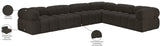 Ames Brown Boucle Fabric Modular Sectional 611Brown-Sec6F Meridian Furniture