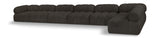 Ames Brown Boucle Fabric Modular Sectional 611Brown-Sec7C Meridian Furniture