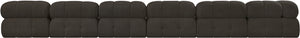Ames Brown Boucle Fabric Modular Sectional 611Brown-Sec7C Meridian Furniture