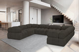 Ames Brown Boucle Fabric Modular Sectional 611Brown-Sec8A Meridian Furniture