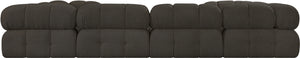 Ames Brown Boucle Fabric Modular Sectional 611Brown-Sec8A Meridian Furniture
