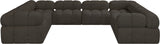 Ames Brown Boucle Fabric Modular Sectional 611Brown-Sec8A Meridian Furniture