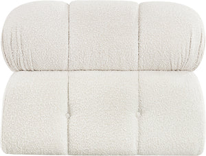 Ames Cream Boucle Fabric Armless 611Cream-Armless Meridian Furniture