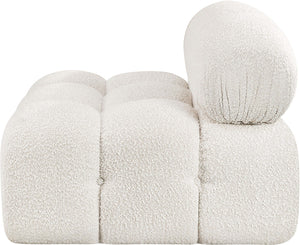 Ames Cream Boucle Fabric Armless 611Cream-Armless Meridian Furniture